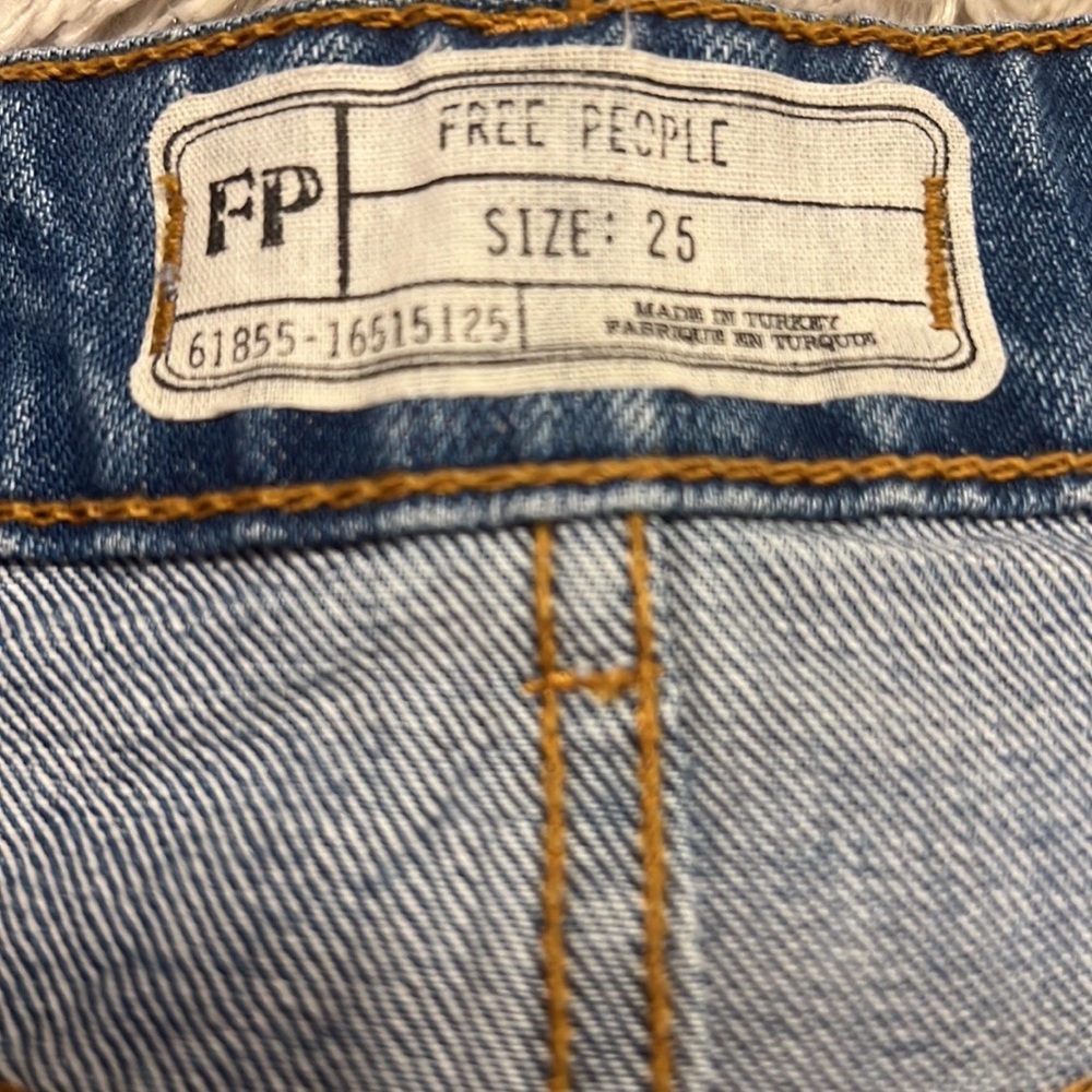 FREE PEOPLE Wild Rose Mini Jean Skirt - Picture 11 of 12